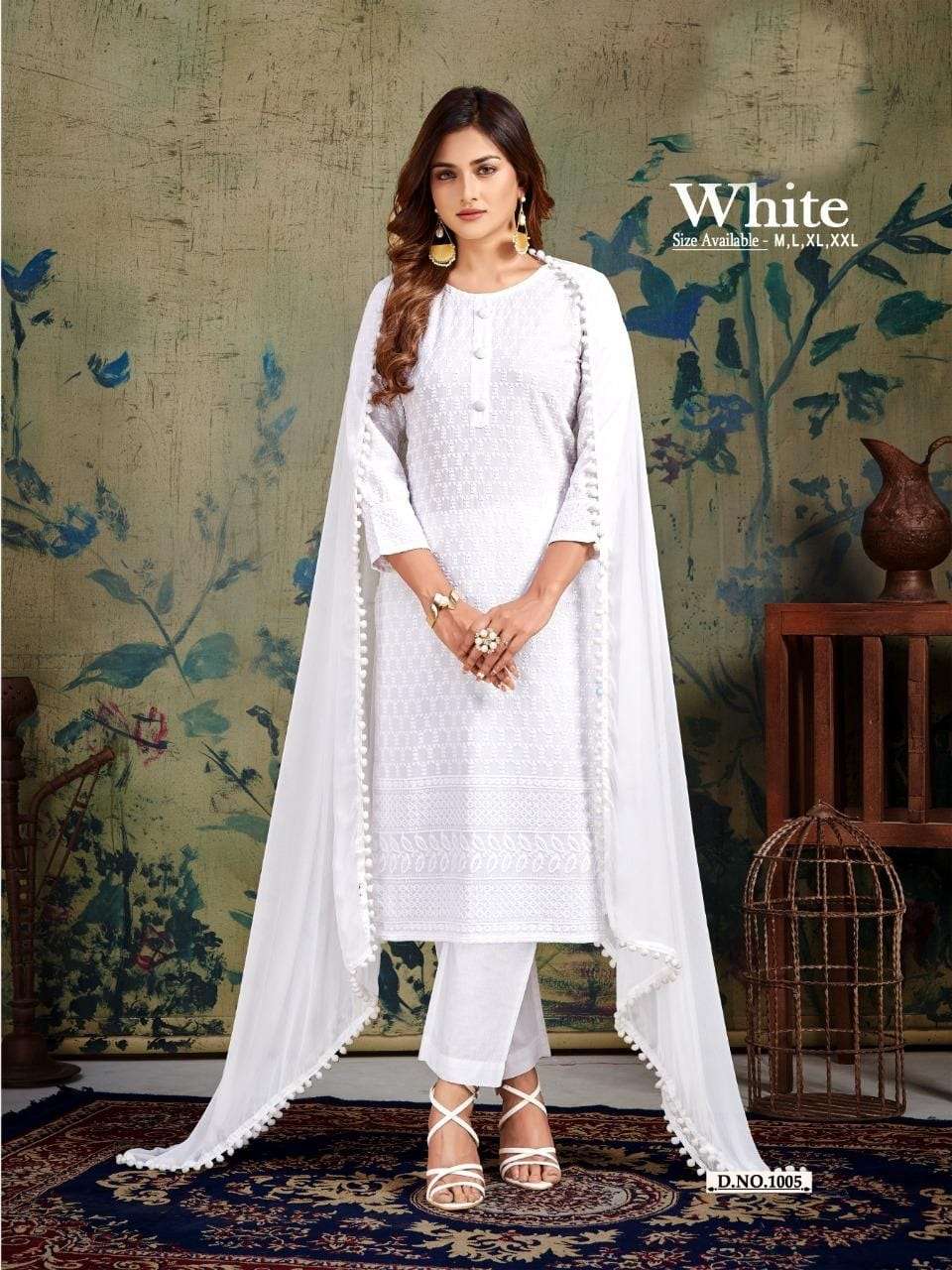 White By Poonam Designer 1001 To 1006 Series Beautiful Stylish Festive Suits Fancy Colorful Casual Wear & Ethnic Wear & Ready To Wear Pure Rayon Printed Dresses At Wholesale Price